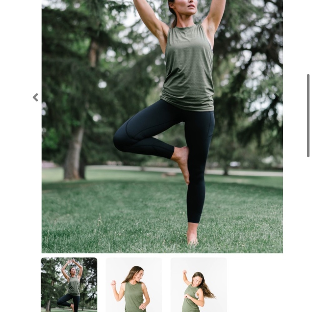 Zyia olive chill tank